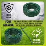 50m Selang Taman dengan Gulungan Siap Pakai Selang PVC Anyaman Diperkuat Tugas Berat Luar Ruangan untuk Menyiram Halaman, Taman, Mobil, Van